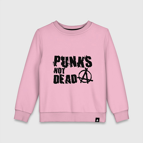 Детский свитшот Punks not dead / Светло-розовый – фото 1