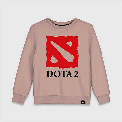 Детский свитшот Dota 2: Logo / Пыльно-розовый – фото 1