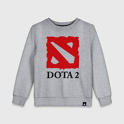 Свитшот хлопковый детский Dota 2: Logo, цвет: меланж