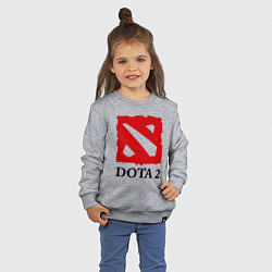 Свитшот хлопковый детский Dota 2: Logo, цвет: меланж — фото 2