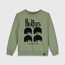 Свитшот хлопковый детский A Hard Days Night, цвет: авокадо