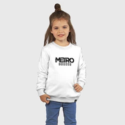 Свитшот хлопковый детский Metro Exodus, цвет: белый — фото 2