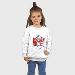 Свитшот хлопковый детский Russian Jiu Jitsu, цвет: белый — фото 2