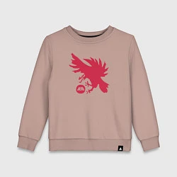 Свитшот хлопковый детский Warlock Eagle, цвет: пыльно-розовый
