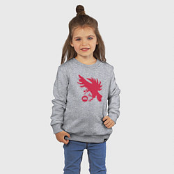 Свитшот хлопковый детский Warlock Eagle, цвет: меланж — фото 2