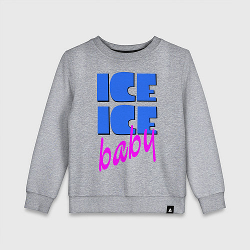 Детский свитшот Ice ice baby / Меланж – фото 1
