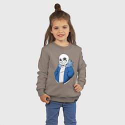 Свитшот хлопковый детский Sans, цвет: утренний латте — фото 2