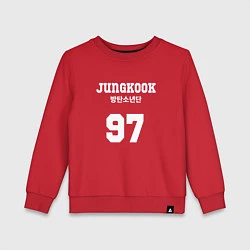 Свитшот хлопковый детский Jungkook 97, цвет: красный