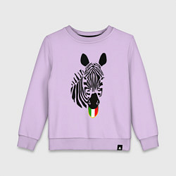 Свитшот хлопковый детский Juventus Zebra, цвет: лаванда