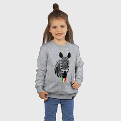 Свитшот хлопковый детский Juventus Zebra, цвет: меланж — фото 2