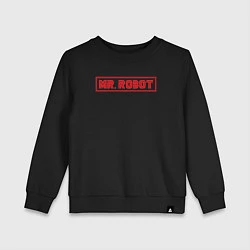 Свитшот хлопковый детский MR ROBOT, цвет: черный