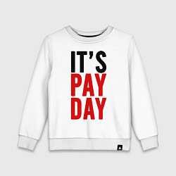 Свитшот хлопковый детский It's pay day, цвет: белый