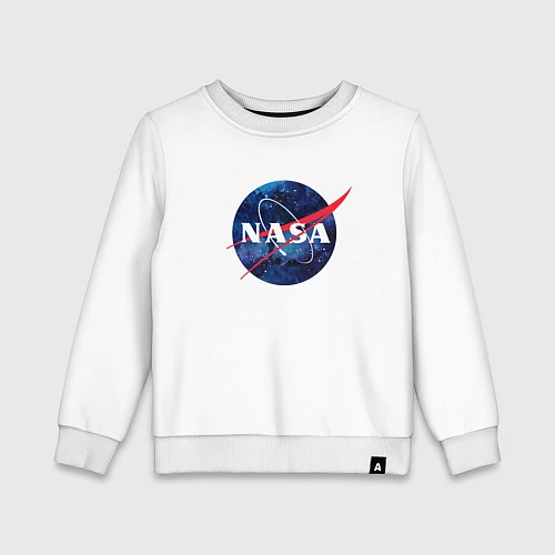 Детский свитшот NASA: Cosmic Logo / Белый – фото 1