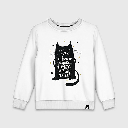 Детский свитшот Black Cat / Белый – фото 1