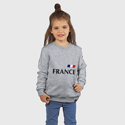 Свитшот хлопковый детский Сборная Франции: 8 номер, цвет: меланж — фото 2