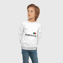 Свитшот хлопковый детский Сборная Португалии: 10 номер, цвет: белый — фото 2