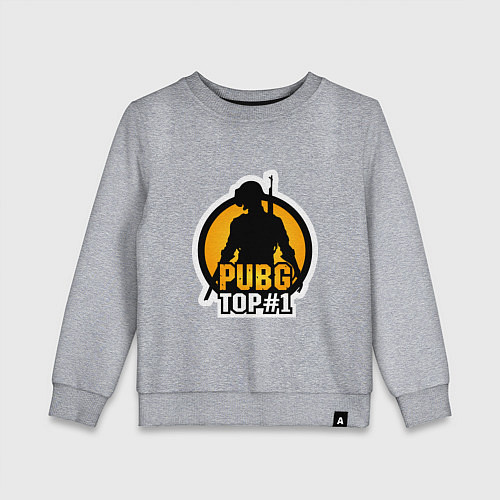 Детский свитшот PUBG Top 1 / Меланж – фото 1