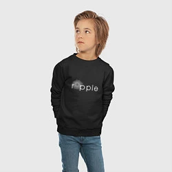 Свитшот хлопковый детский Ripple, цвет: черный — фото 2