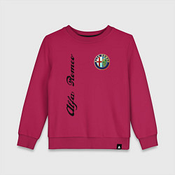Свитшот хлопковый детский Alfa Romeo Automobiles S p A, цвет: маджента