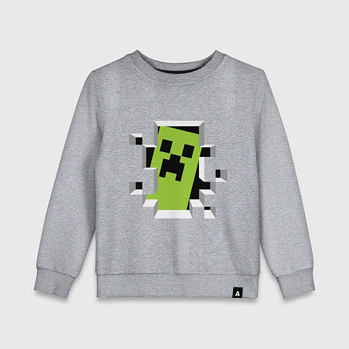 Детский свитшот Crash Minecraft / Меланж – фото 1