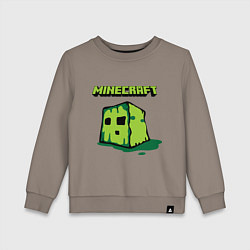 Свитшот хлопковый детский Minecraft Creeper, цвет: утренний латте