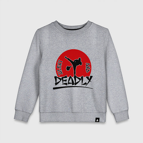 Детский свитшот Silent & Deadly / Меланж – фото 1