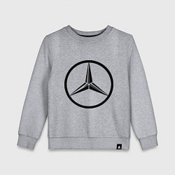 Свитшот хлопковый детский Mercedes-Benz logo, цвет: меланж