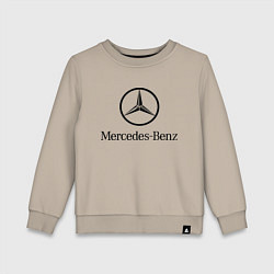 Свитшот хлопковый детский Logo Mercedes-Benz, цвет: миндальный