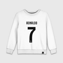 Свитшот хлопковый детский RONALDO 7, цвет: белый