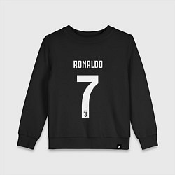 Свитшот хлопковый детский RONALDO 7, цвет: черный