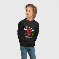 Свитшот хлопковый детский Chicago Bulls est. 1966, цвет: черный — фото 2