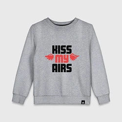 Свитшот хлопковый детский Kiss my airs, цвет: меланж