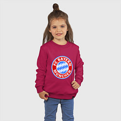 Свитшот хлопковый детский Bayern Munchen FC, цвет: маджента — фото 2