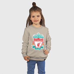 Свитшот хлопковый детский Liverpool FC, цвет: миндальный — фото 2