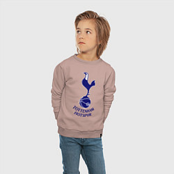 Свитшот хлопковый детский Tottenham FC, цвет: пыльно-розовый — фото 2