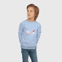 Свитшот хлопковый детский NASA: Space Arrow, цвет: мягкое небо — фото 2
