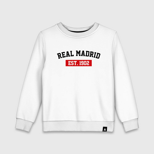 Детский свитшот FC Real Madrid Est. 1902 / Белый – фото 1