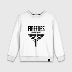 Свитшот хлопковый детский Fireflies: Look for the Light, цвет: белый