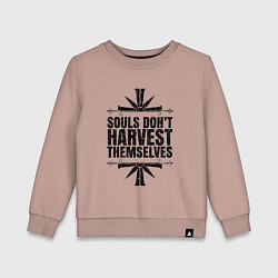 Свитшот хлопковый детский Harvest Themselves, цвет: пыльно-розовый