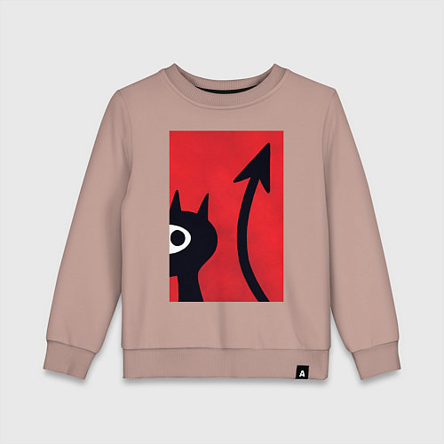 Детский свитшот Дьявольская Люси / Пыльно-розовый – фото 1