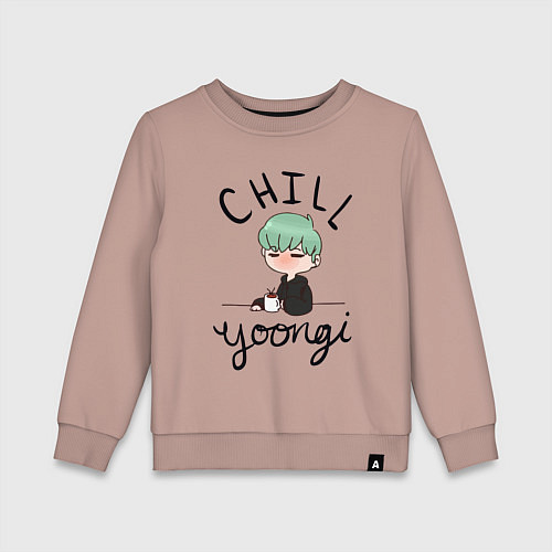 Детский свитшот Chill Yoongi / Пыльно-розовый – фото 1