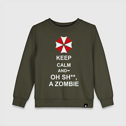 Детский свитшот Keep Calm & Oh Sh**, A Zombie