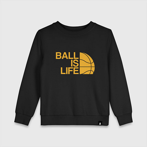 Детский свитшот Ball is life / Черный – фото 1