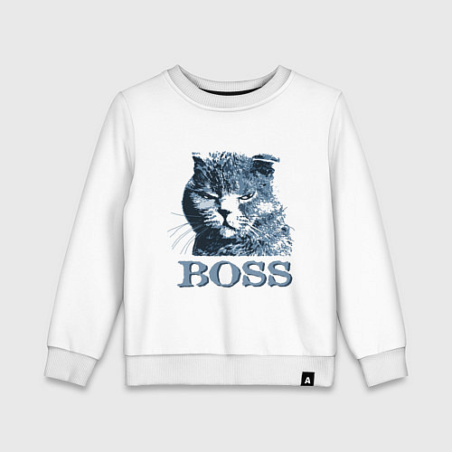 Детский свитшот Boss cat / Белый – фото 1