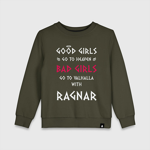 Детский свитшот Go to walhalla / Хаки – фото 1