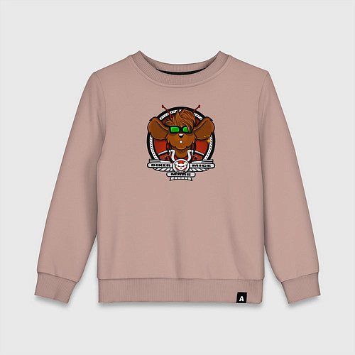 Детский свитшот Biker Mice from Mars Throttle / Пыльно-розовый – фото 1