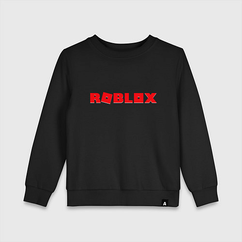 Детский свитшот Roblox Logo / Черный – фото 1