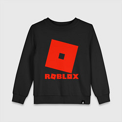 Свитшот хлопковый детский Roblox Logo, цвет: черный