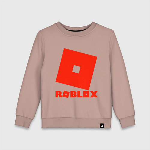 Детский свитшот Roblox Logo / Пыльно-розовый – фото 1