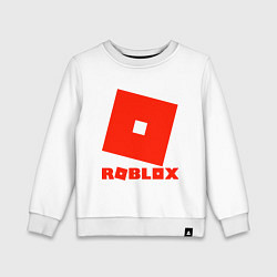 Свитшот хлопковый детский Roblox Logo, цвет: белый